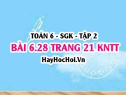 Bài 6.28 trang 21 Toán 6 Tập 2 Kết nối tri thức